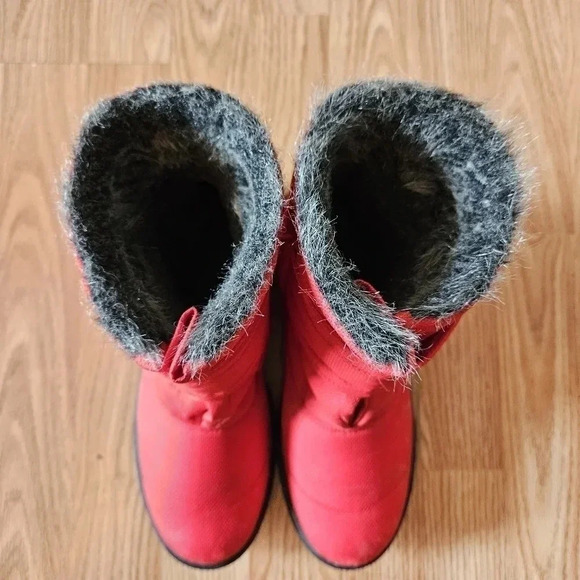 Olang Quilted Padded Winter Snow Ankle Boots Cherry Red Size 39. - Picture 14 of 14